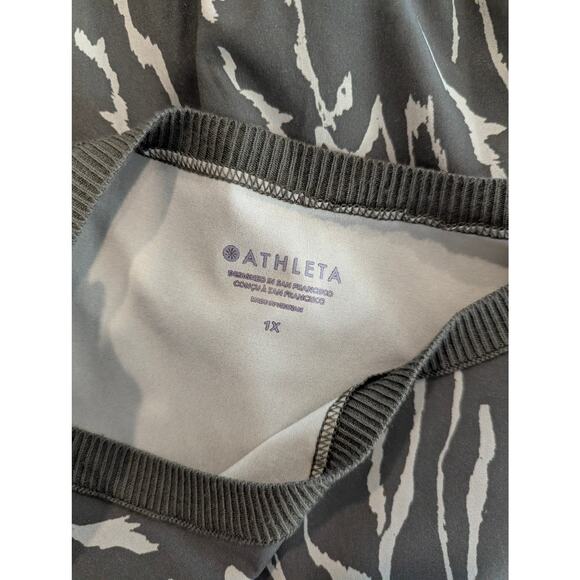 Athleta Rincon Printed Voyage Eucalyptus Olive Dress Plus Size 1X - Picture 5 of 8